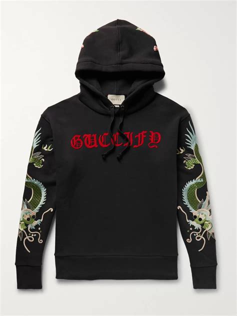 japanese gucci hoodie|GUCCI Appliquéd cotton.